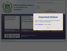 Tablet Screenshot of fs2e.eobi.gov.pk